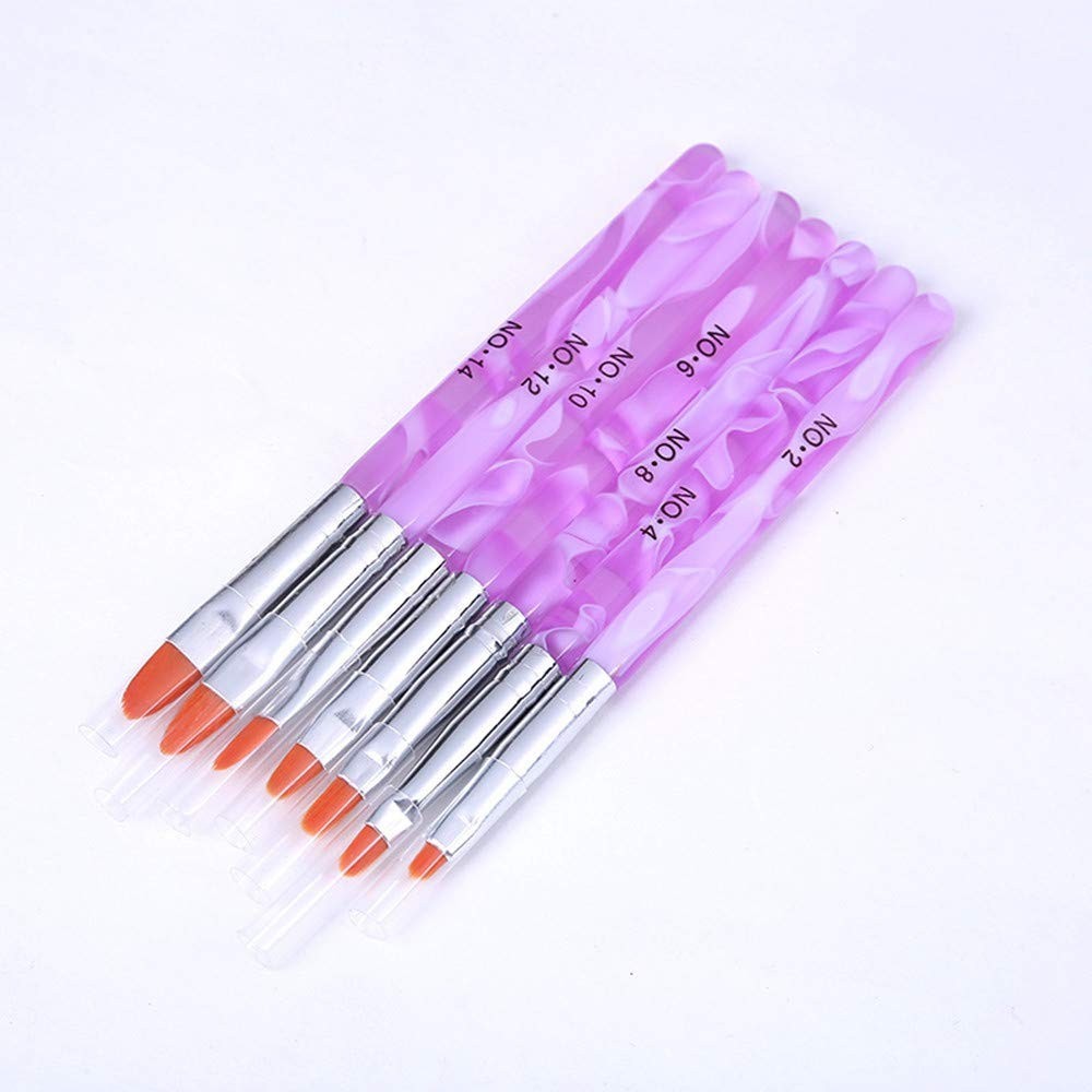 Professional 7 Size UV Gel Nail Brush Set – Perfect for Nail Art Creators