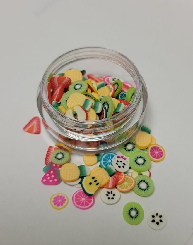Nail Art Clay Slice Fruit Candy Flower Buttefly Cartoon Polymer 3D Decor Glitter