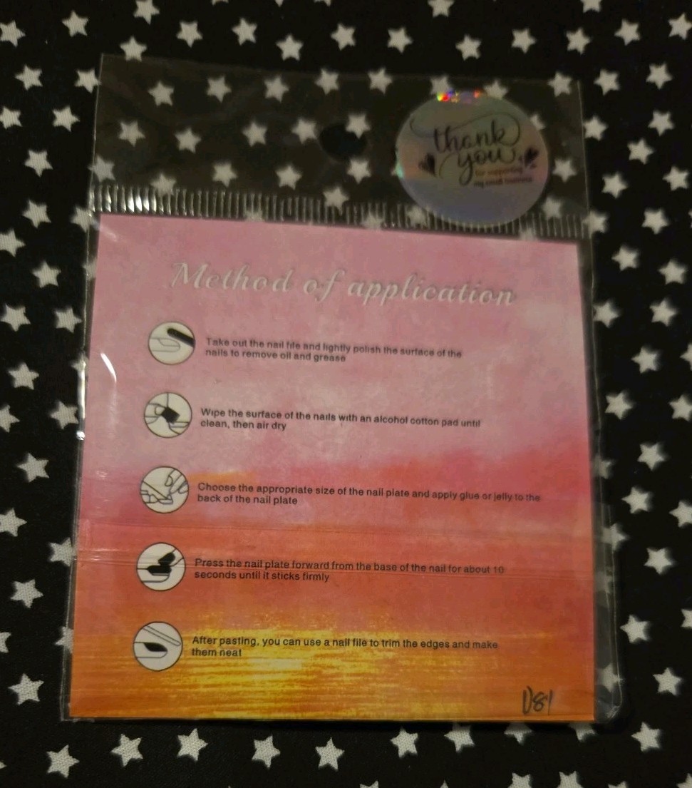 French Design “Unbranded” Press On Nails Size S