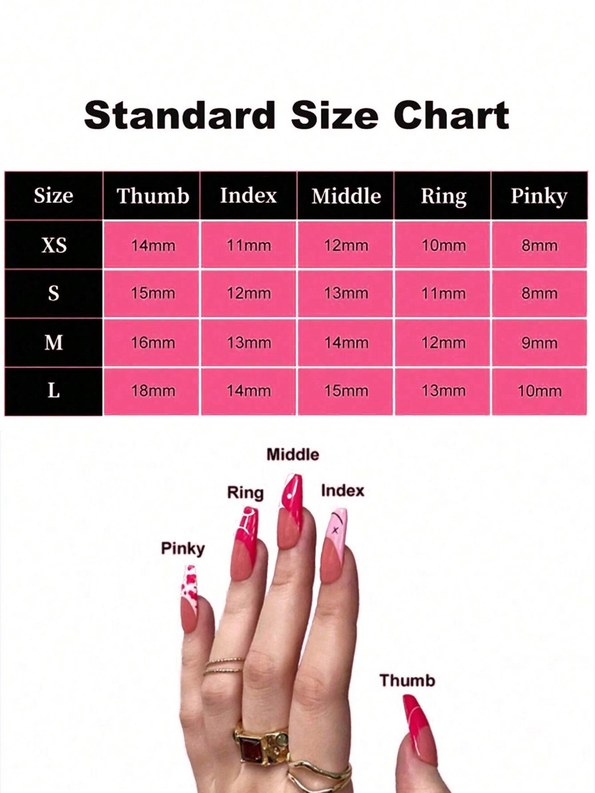 Handmade Pink Orange Gradient 3D Flower Wave Long Coffin Press on Nails