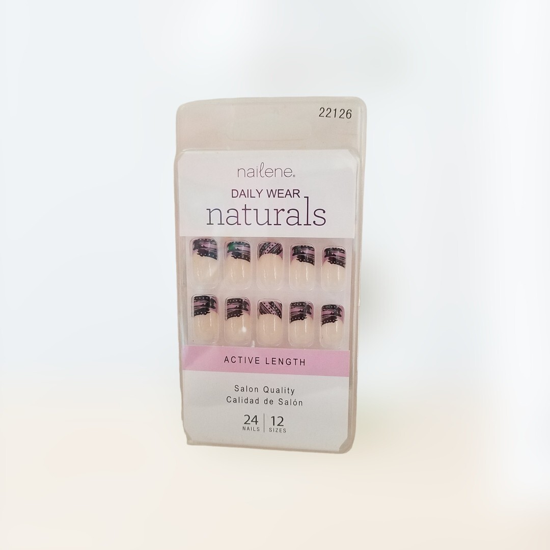 Nailene DAILY WEAR NATURALS Active Length Salon Quality 24 Nails 22126 NO GLUE