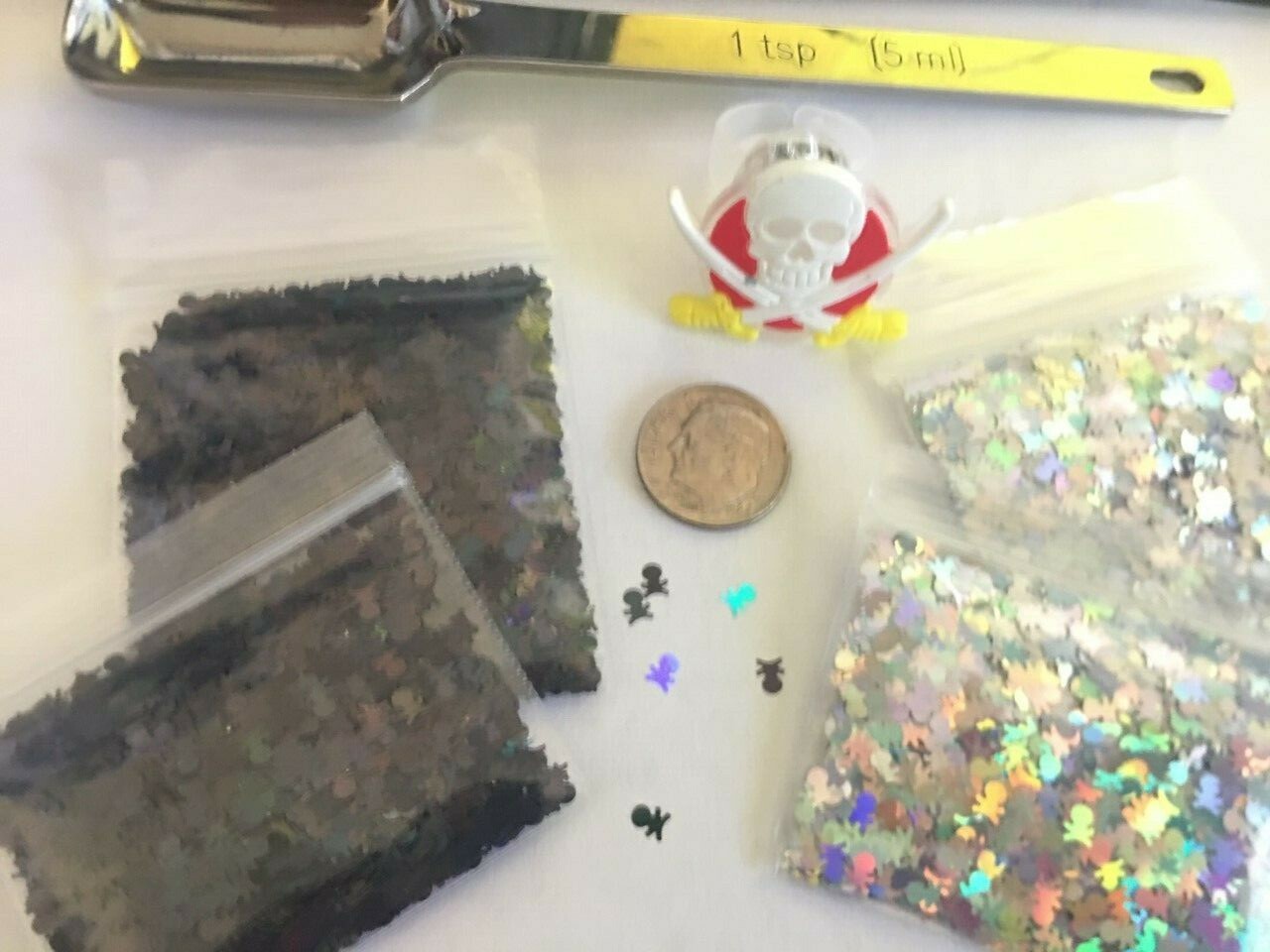 Halloween PIRATE sharp Glitter Solvent Resistant-Acrylic Nails Art-tsp-US seller