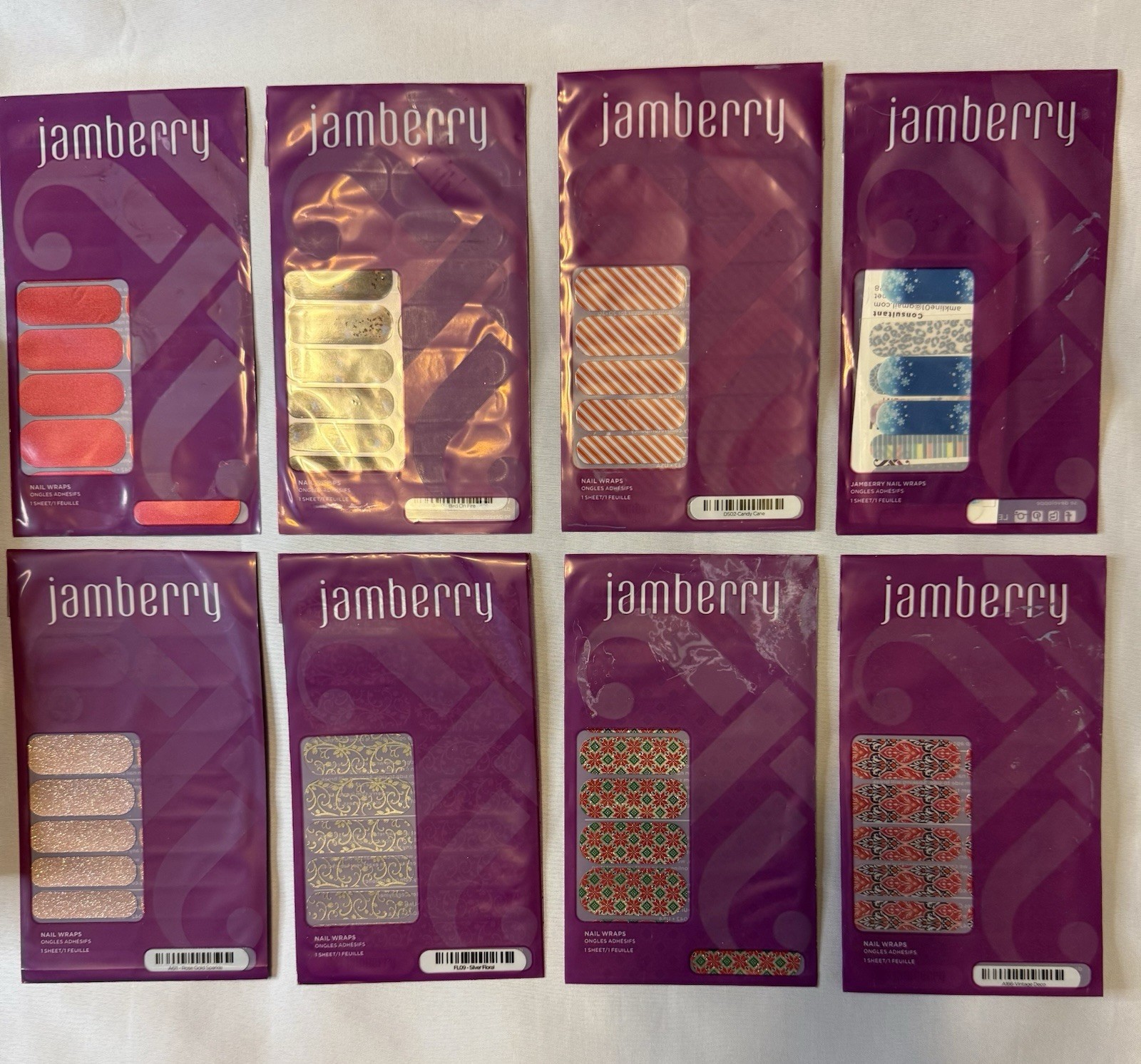 Jamberry Mini Heater NIB & Lot Of 7 Full Sheets + 1 Partial Sheet Of Nail Wraps
