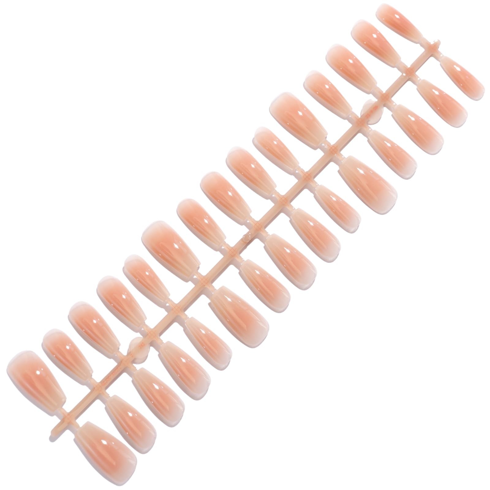 Glossy fake nails – 30 Piece XS S M Sprayed Gel Press on Nails feminine Blush…