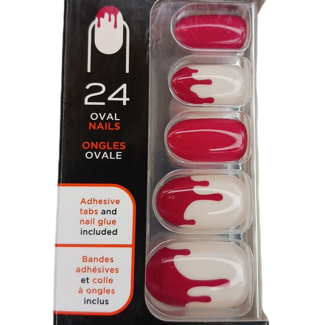 Sally Hansen Plas-mania Press On Halloween Oval Nails Salon Effects Gothic