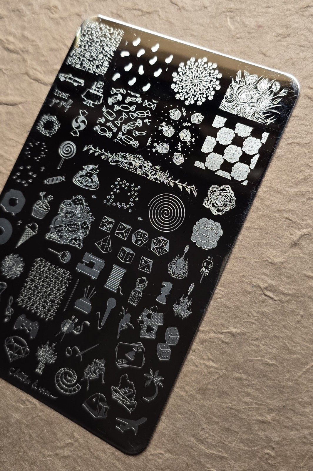 Lantern & Wren Treat Yo Self Nail Stamp Plate Sewing Crochet Candy Ice Cream
