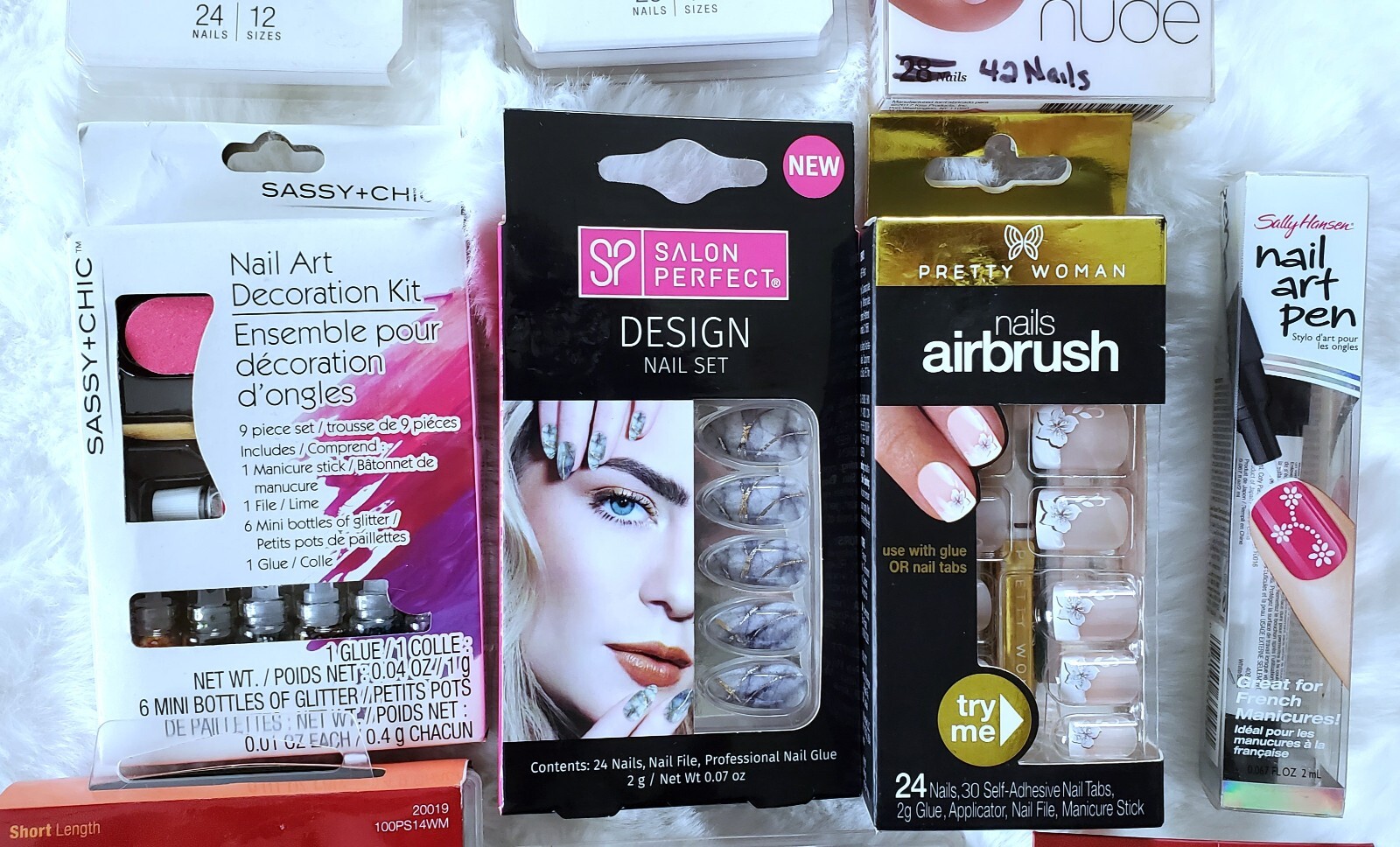 Kiss Acrylic Kit Full Cover Nails Sally Hansen Nailene Salon Perfect & More 10pc
