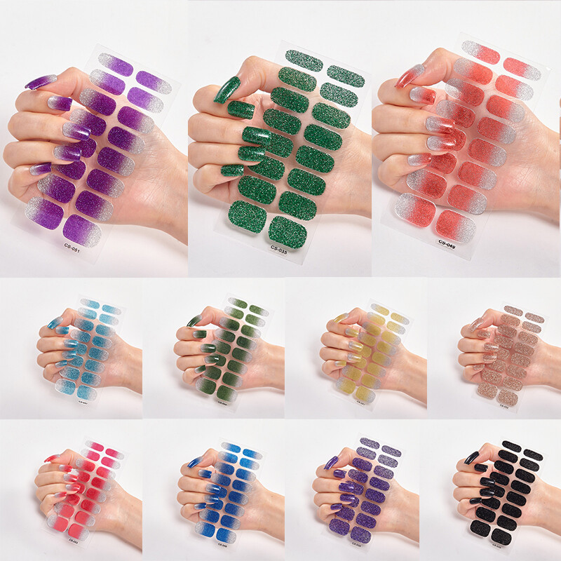 Nail Art Stickers Nail Stickers Scallion Powder Nail Stickers Nail Accessories