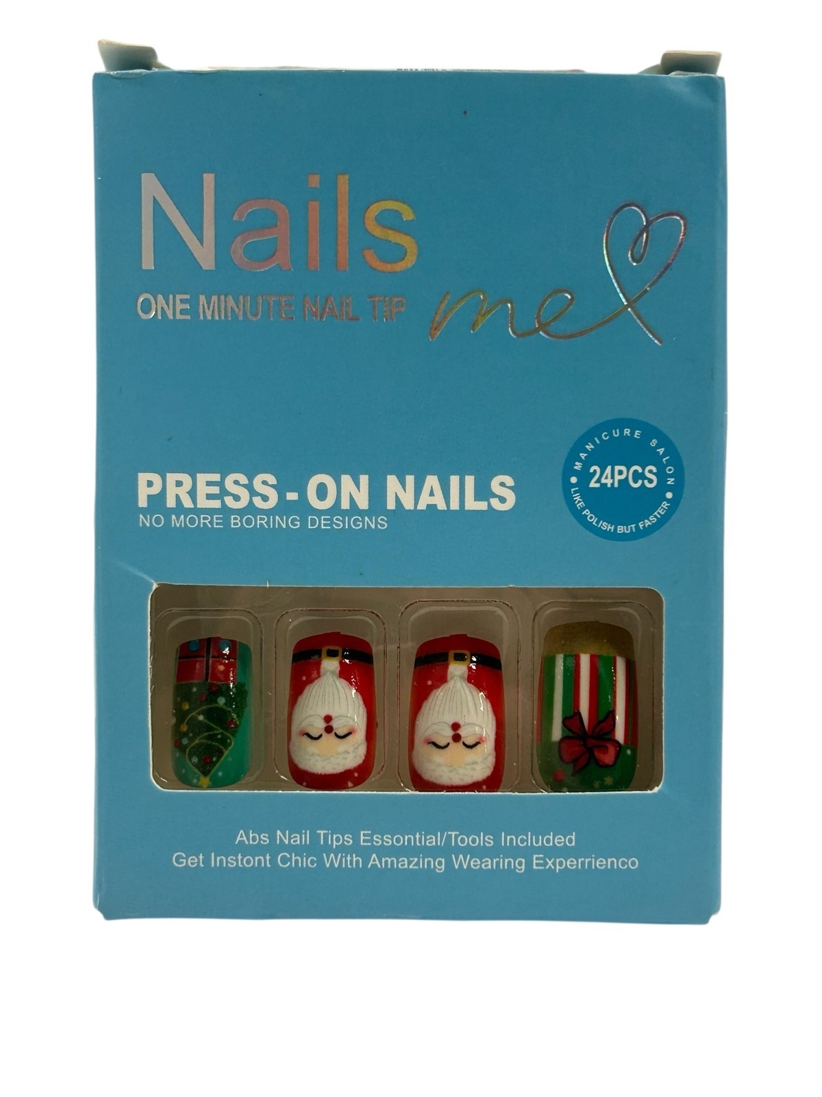 Christmas Press On Nails “YOUR CHOICE” Reindeer, Snowflake, Gingerbread, Lights