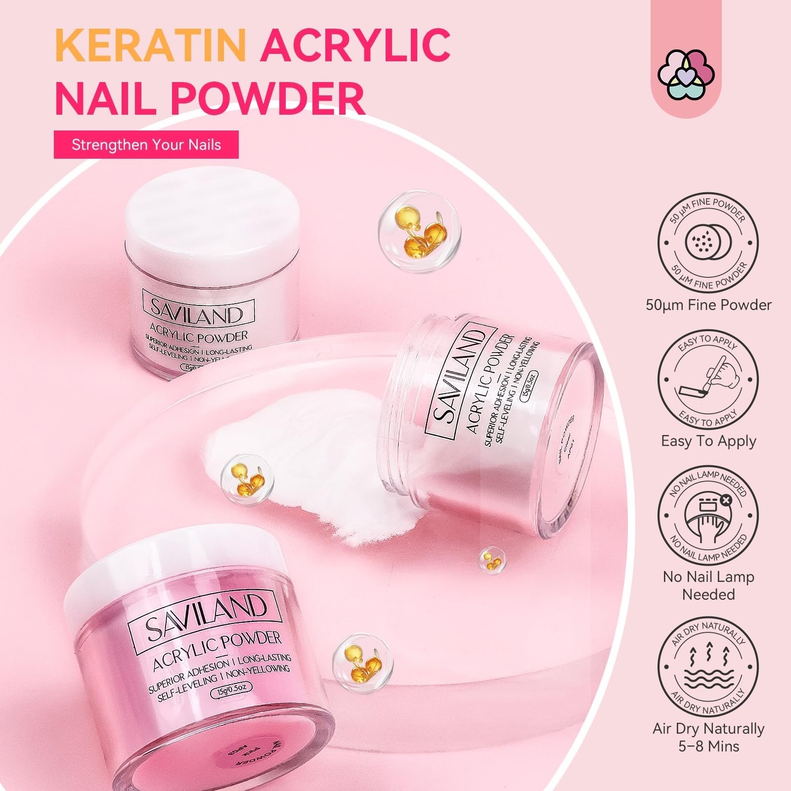 SAVILAND Acrylic Nail Kit with Drill – Professional Set for Beginners