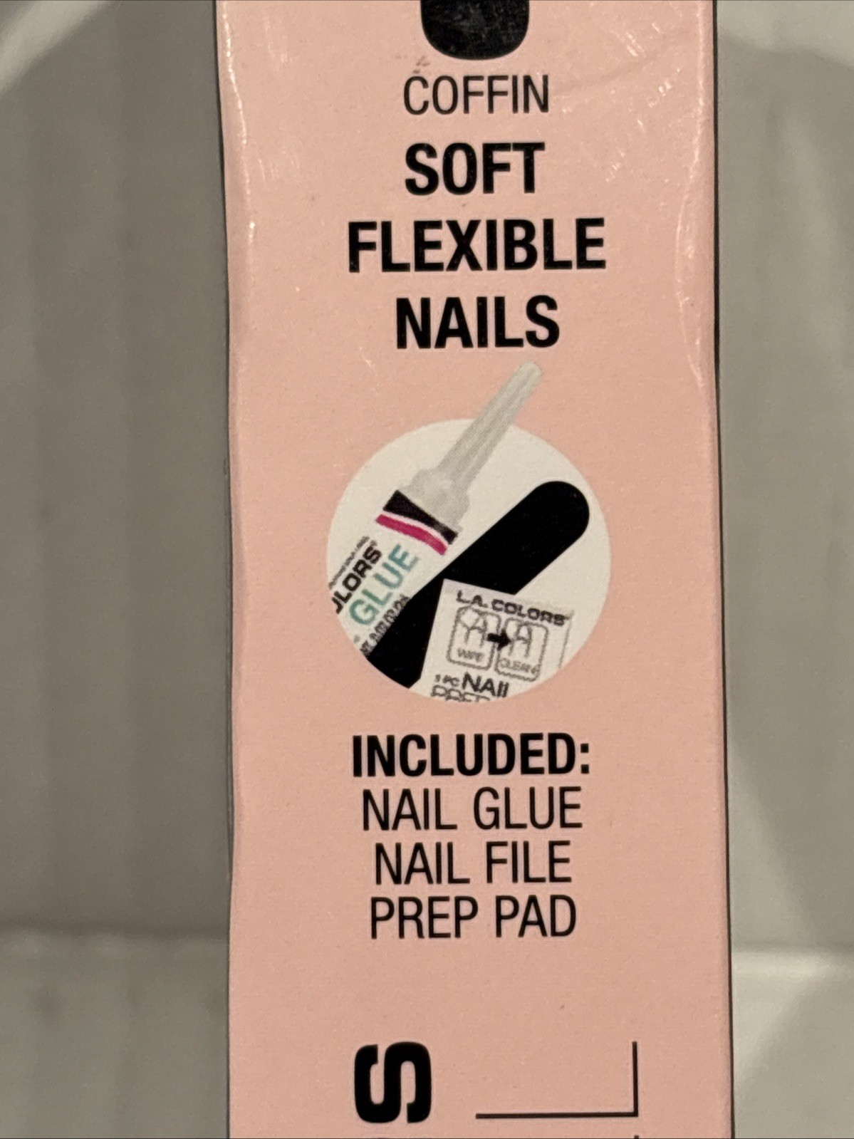 L.A. Colors Nail Frill Designer Nails 33 PC Rose Gold Glue File Pad New