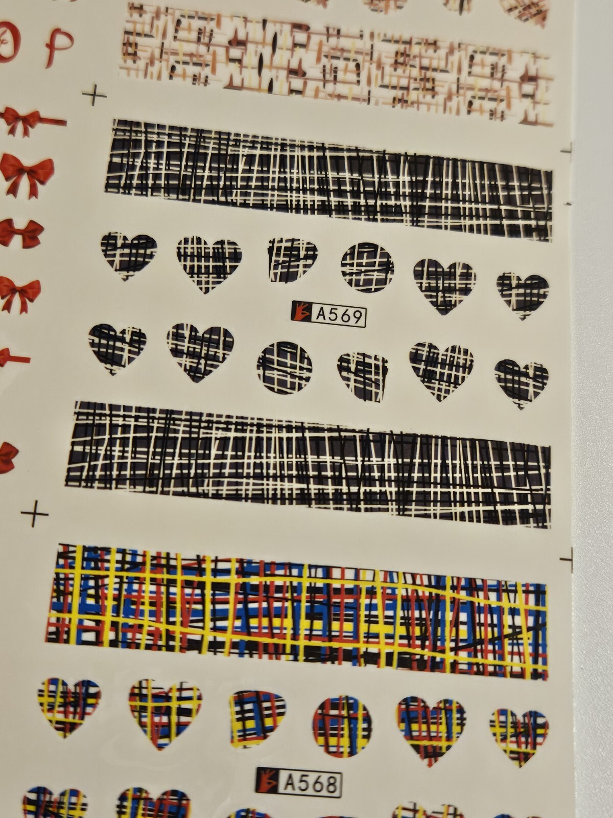 Stars Hearts Paisley ++ Nail Art Stickers Water Transfer (2 Sheets) US SHIPPER