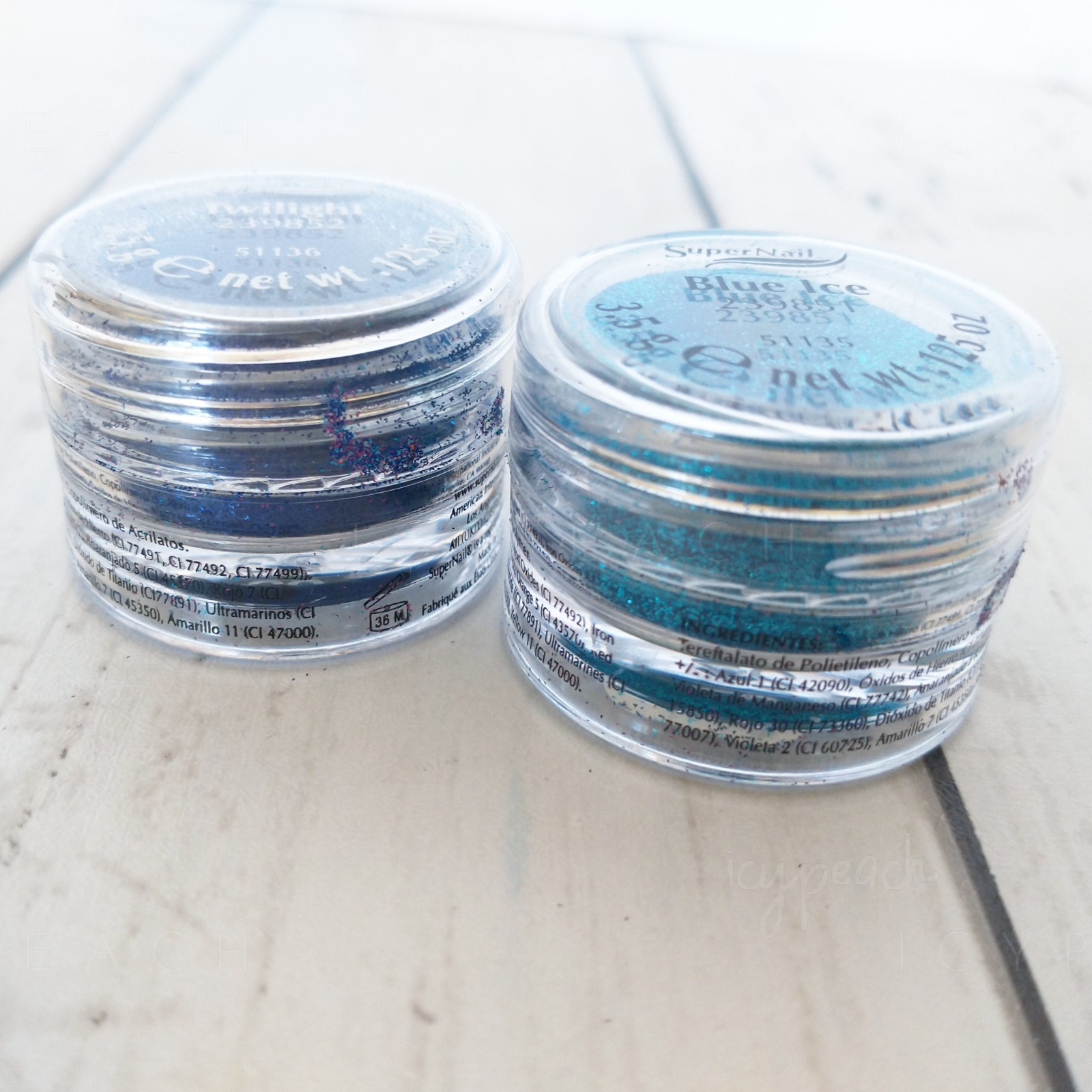 SuperNail Glitter Set Blue Ice Twilight Nail Art Powder Manicure Pedicure Crafts