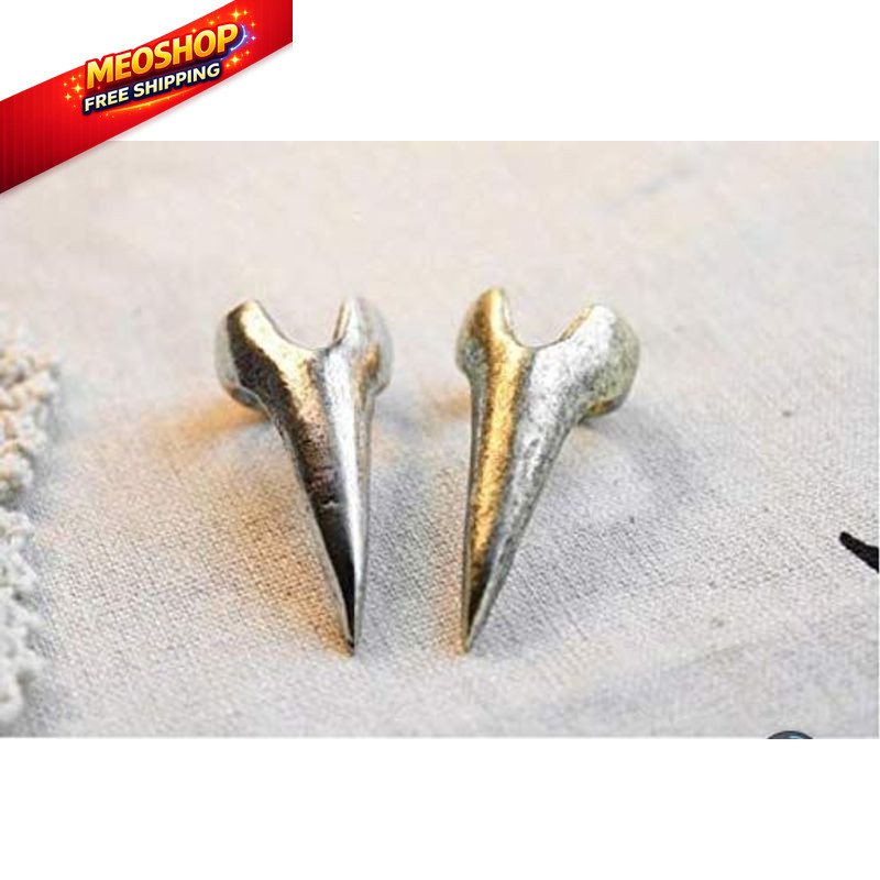 DUANMEINAD Wholesale 10pcs Hot Retro Punk Rock Medium (10 Count), Silver