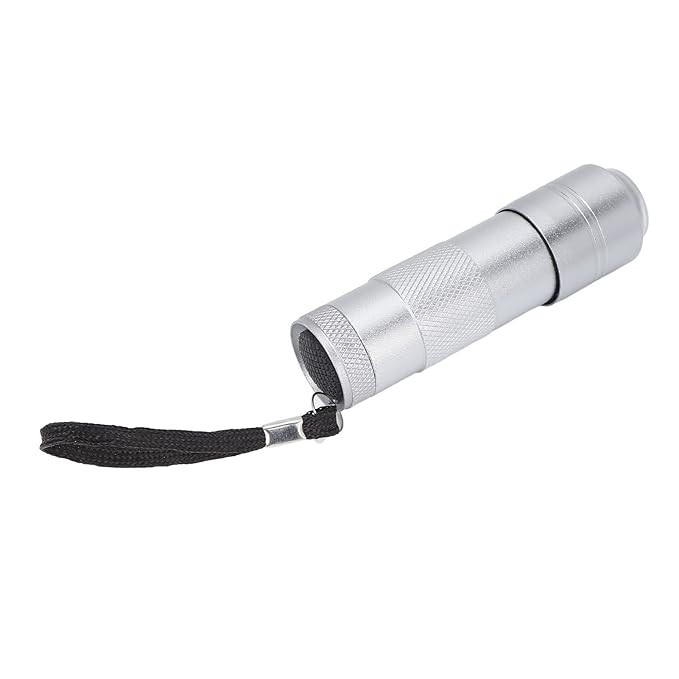 Press Nail Art Flashlight, 12 Light Chips Handheld Nail Art Press Light Metal