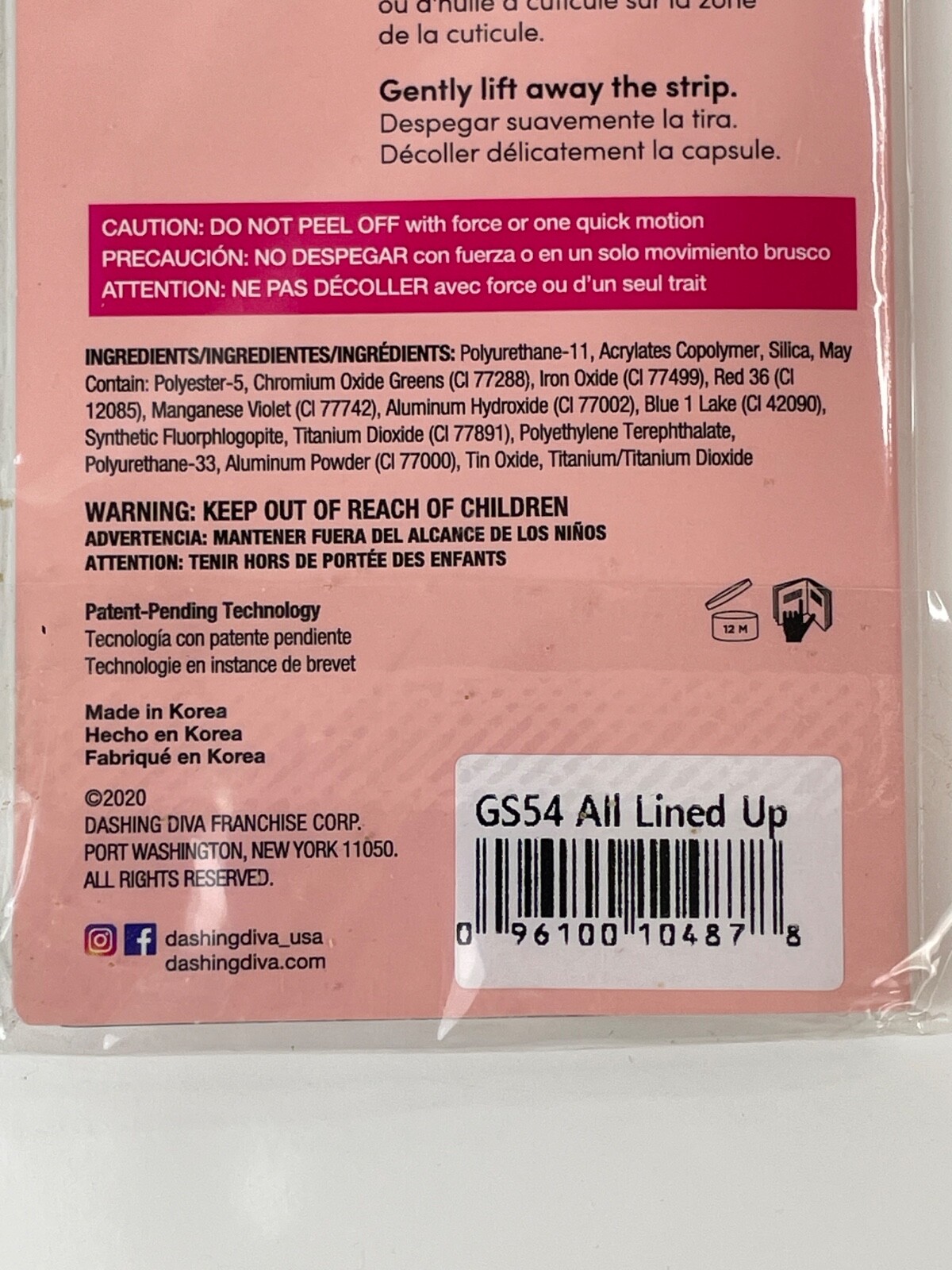 Dashing Diva Gloss Ultra Shine Gel Palette 34 Nail Strips Wears Like Salon Gel