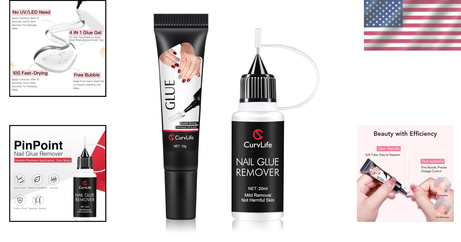 Precision Glue Remover & Nail Glue Set – Easy Application