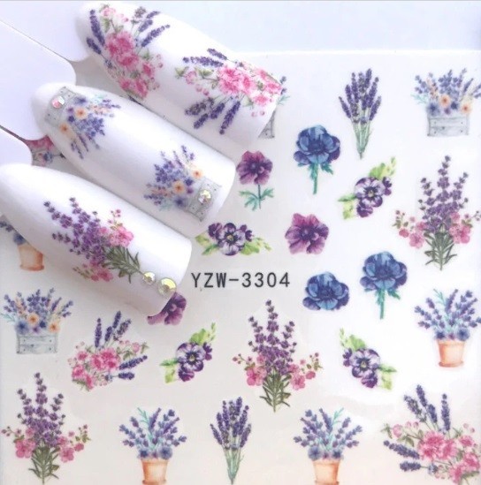 Flower, Floral Nail Art Water Decals DIY Nail Wraps.(Group 2)