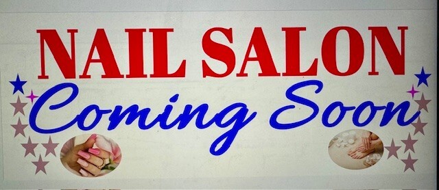 Banner Nail salon coming soon 3tf X 8ft