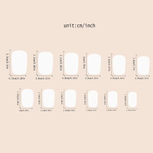 Black French Tip Press on Nails Short Square Fake Nails with Design Style014