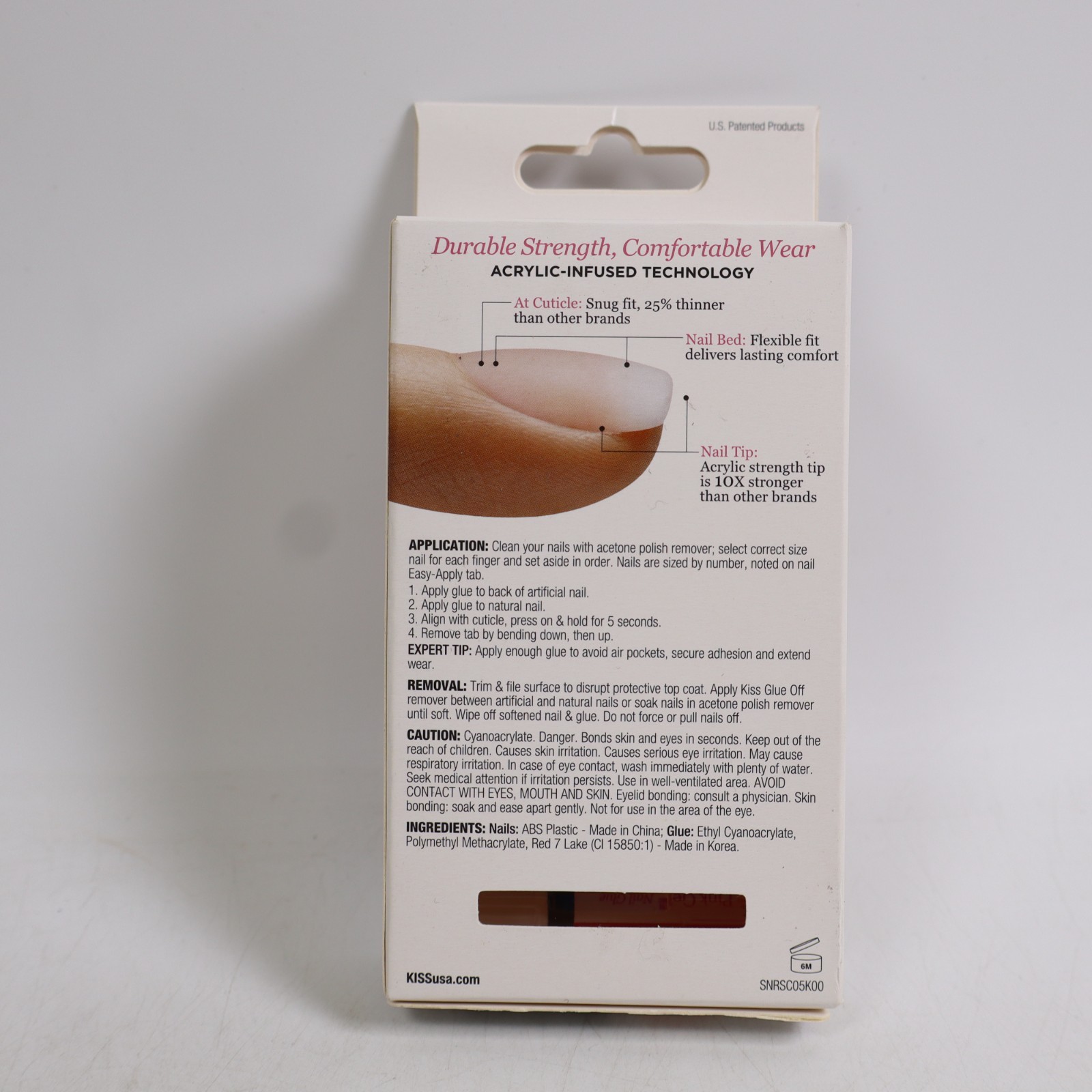 2 PACK KISS Salon Acrylic Natural Press-On Nails 28Ct, Real Short KSAN01 67897