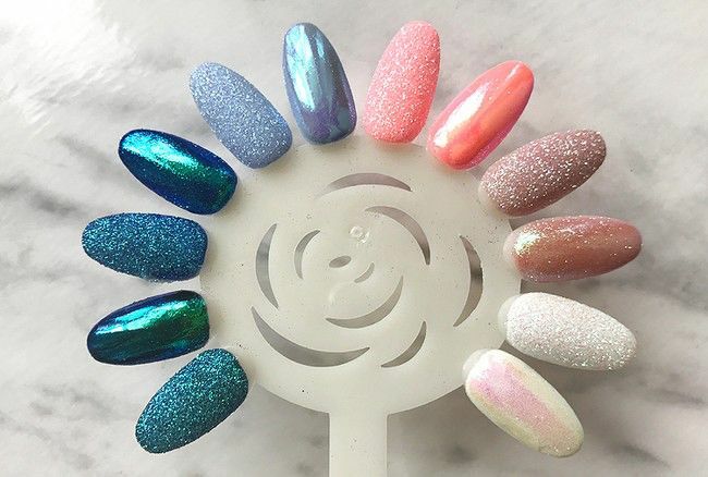 Nail Glitter Powder Mermaid Effect Colours Iridescent Craft Shimmer Unicorn