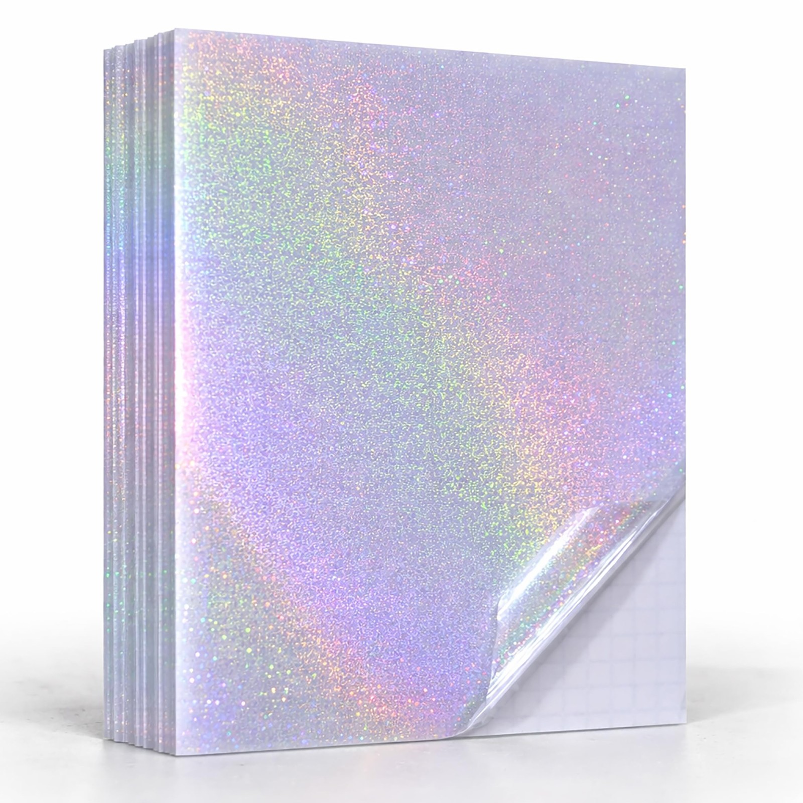 Bleidruck 25 Sheets Sand Stars Holographic Sticker Paper A4 Size Glitter Clea…