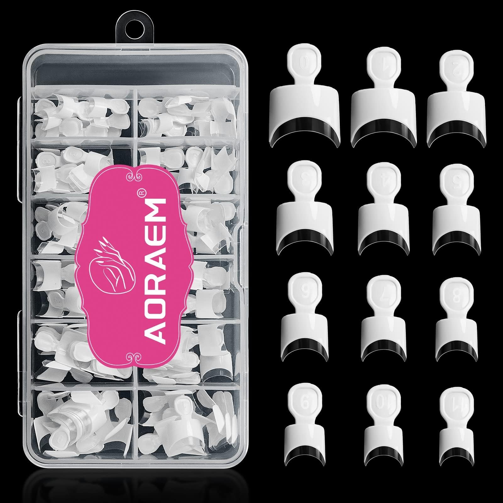 Short French Nail Tips – 120PCS Acrylic Short Nail Tips White French Fake Nail T
