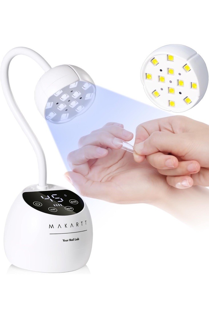 LIORA UV LED Nail Lamp – Gooseneck Nail Light, Cordless 24W USB Rechargeable …