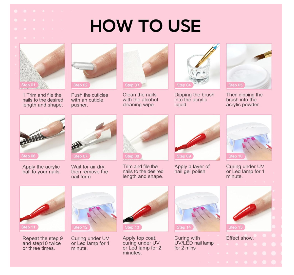 Acrylic Nail Kit for Beginners with Everything,Professional Nail Kit Acrylic Set