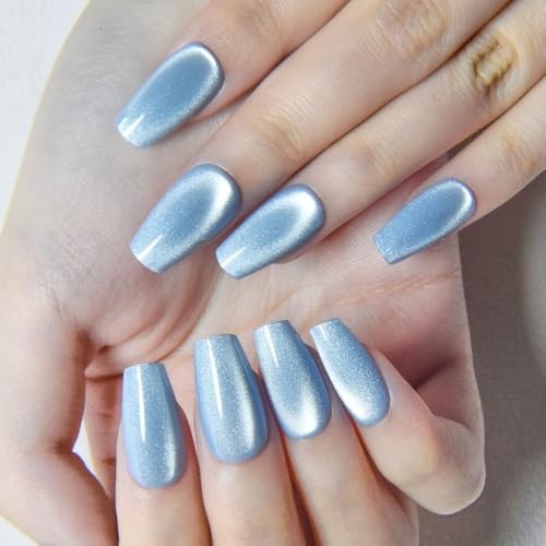 Light Blue Cat 24 Ounce (Pack of 1) 24Pcs-Coffin Medium Square-15 Light Blue