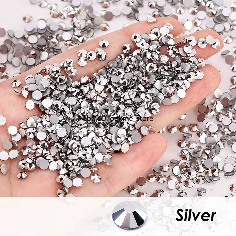 Metal Style Nail Art Rhinestones Flatback Crystal Gems Craft Decor Glass Beads
