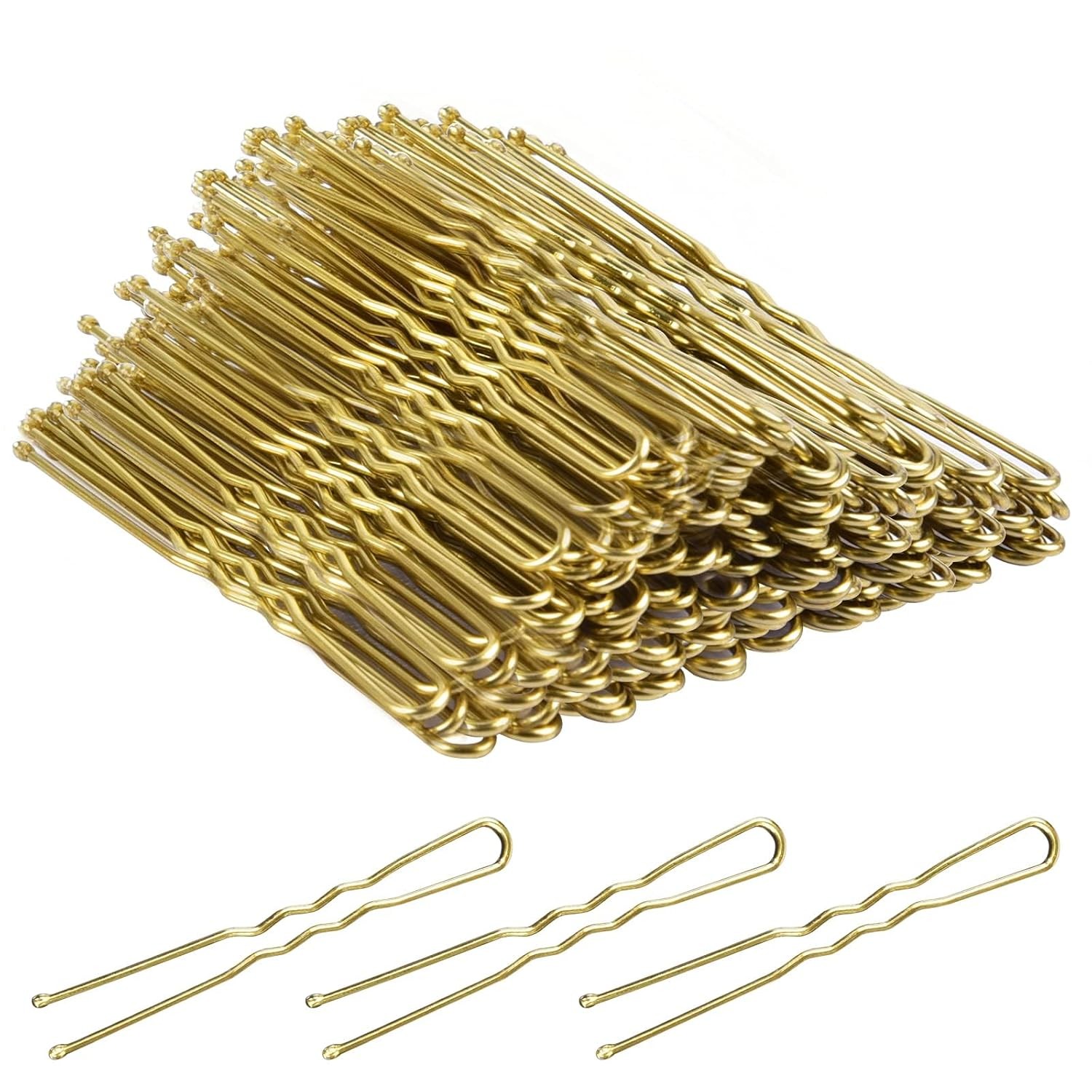 U Shaped Hair Pins,TsMADDTs 100 Pcs Blonde Bun Pins for Women A-Gold