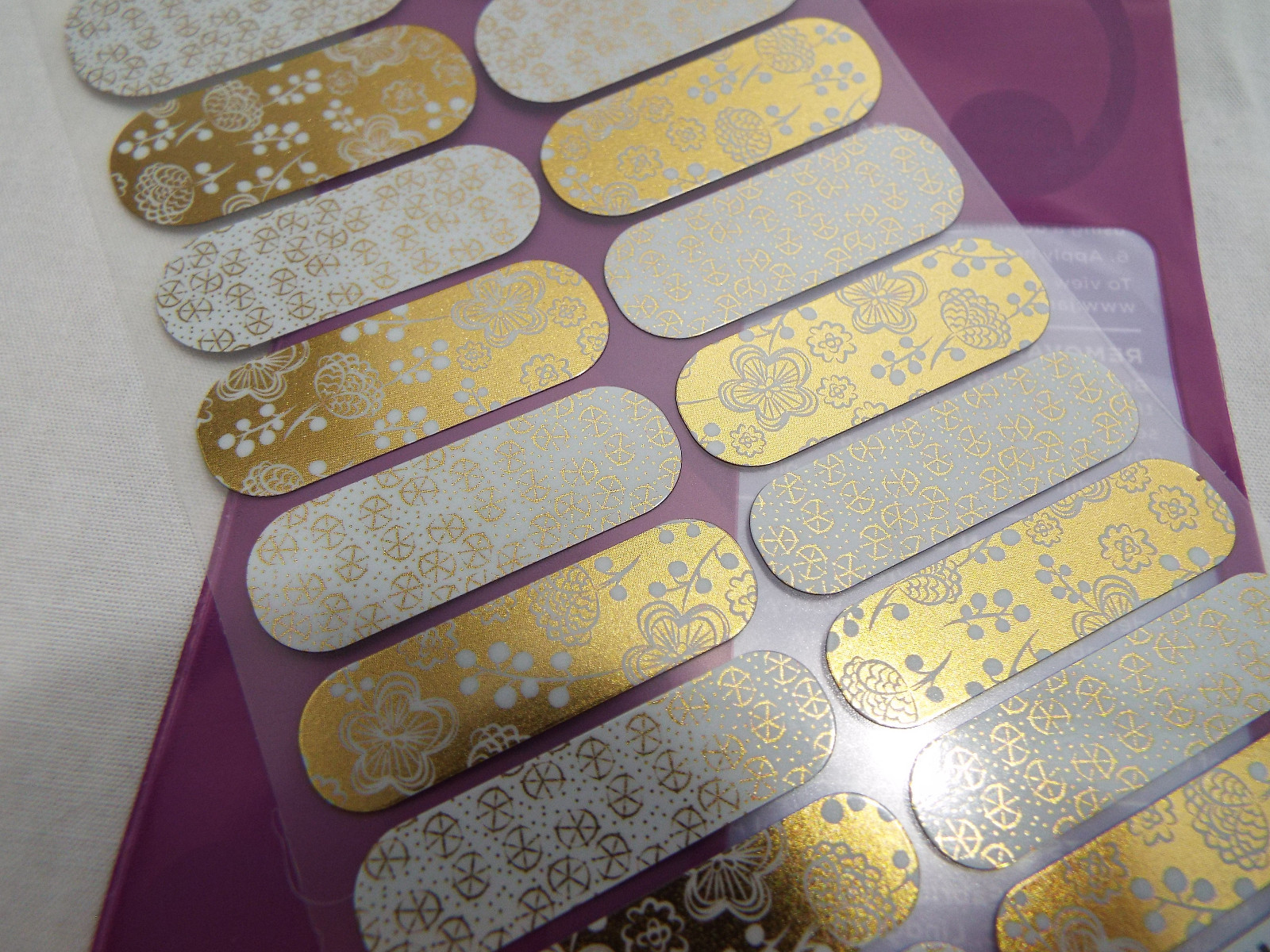 Jamberry Good As Gold 0316 23A4 Heat Activated Nail Wrap Full Sheet