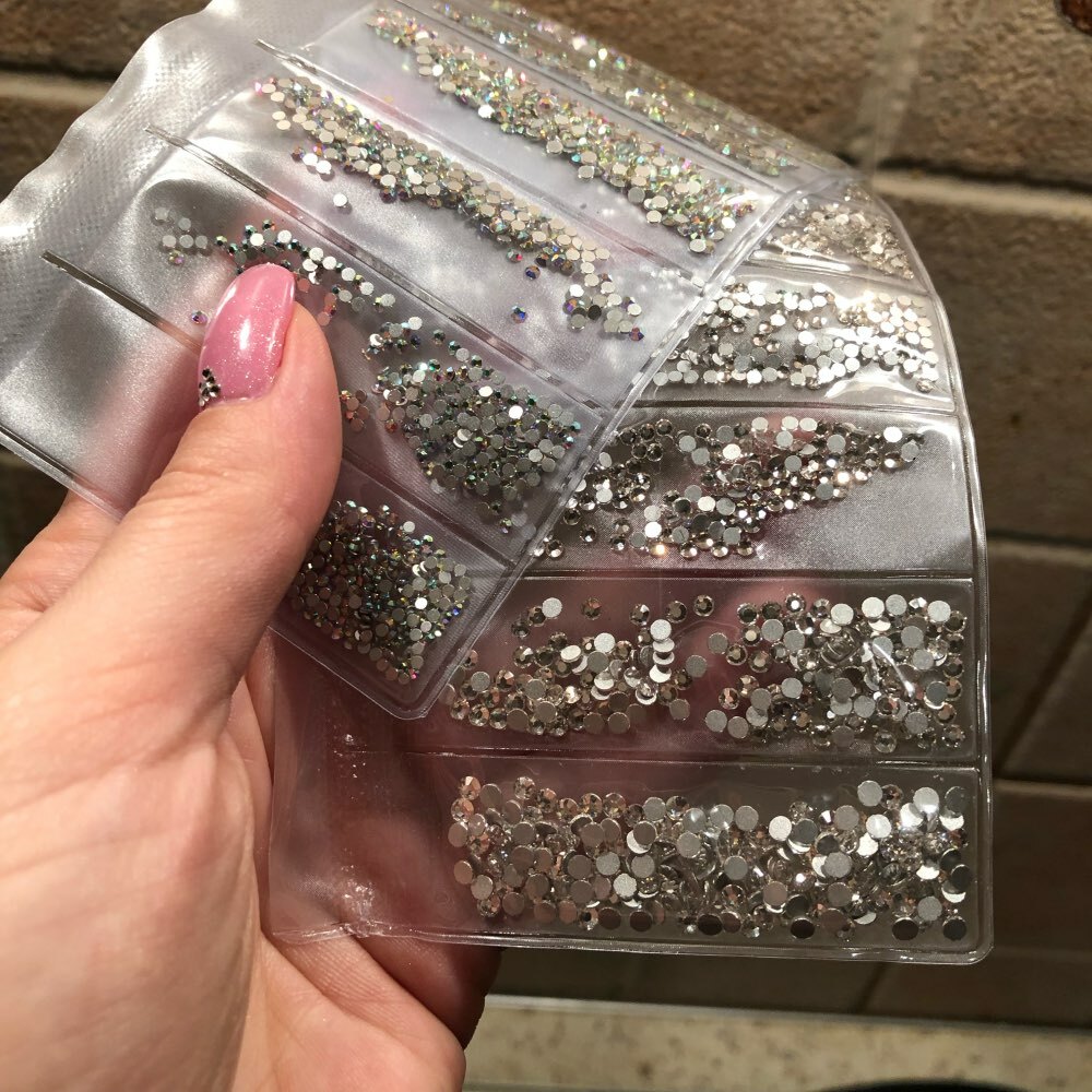 1440PCS Multi-size Nail Art Rhinestones Crystals Nails Design Decorations Gems