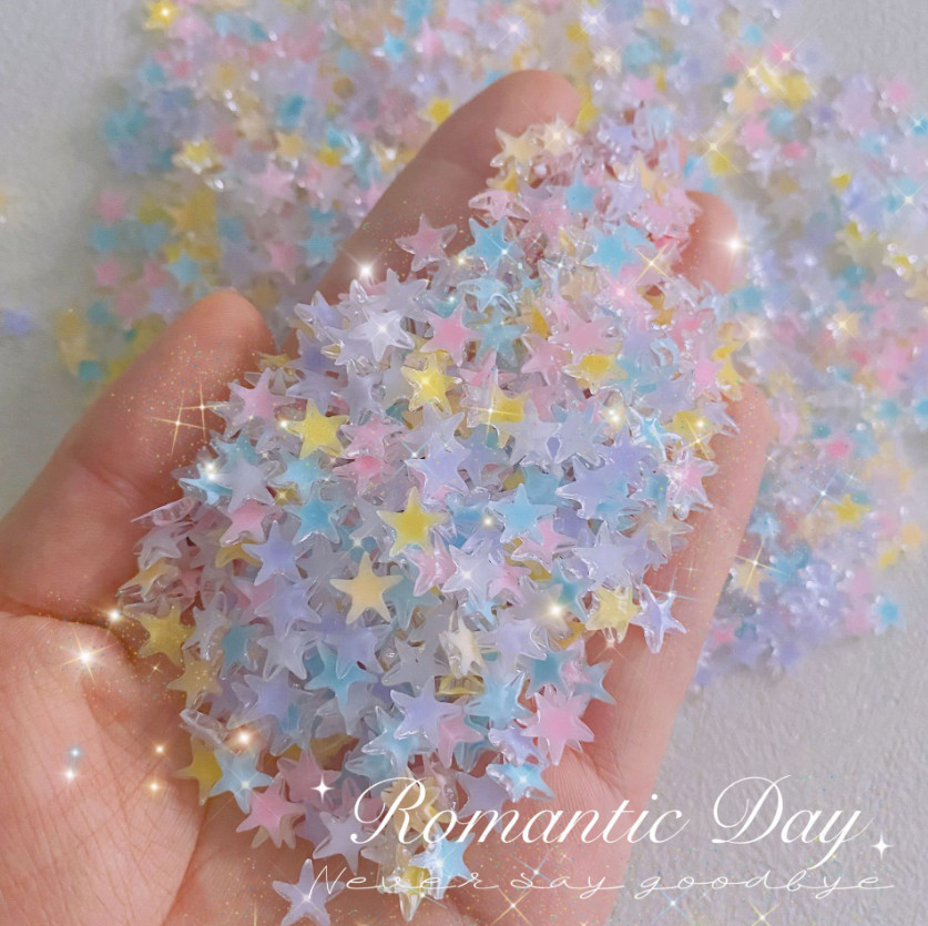 20pcs Colorful Bow Star Butterfly Knot Resin Design Nail Art Decor NS54
