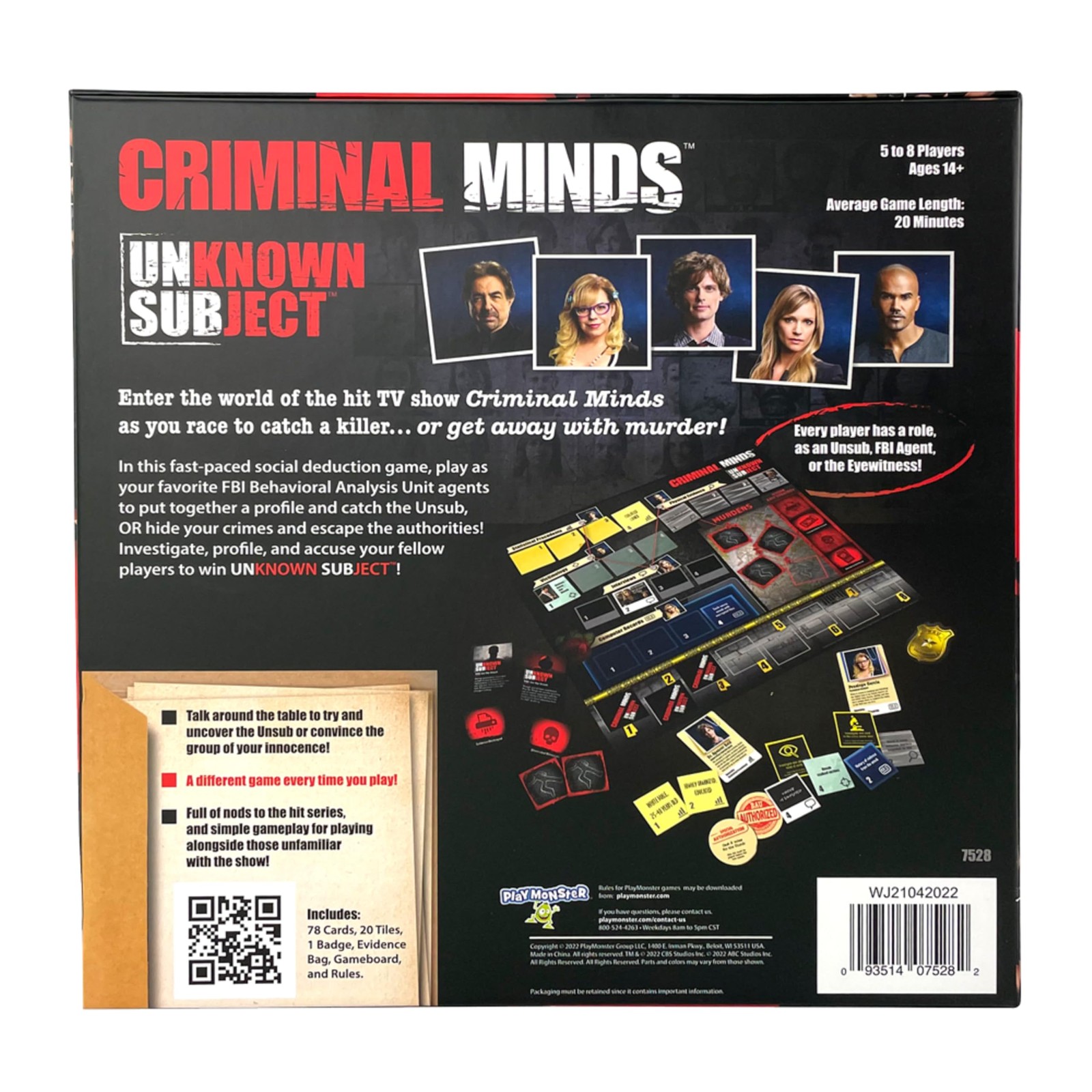 Criminal Minds Unknown Subject 10.5 inches x x 0.1 inches, Multi