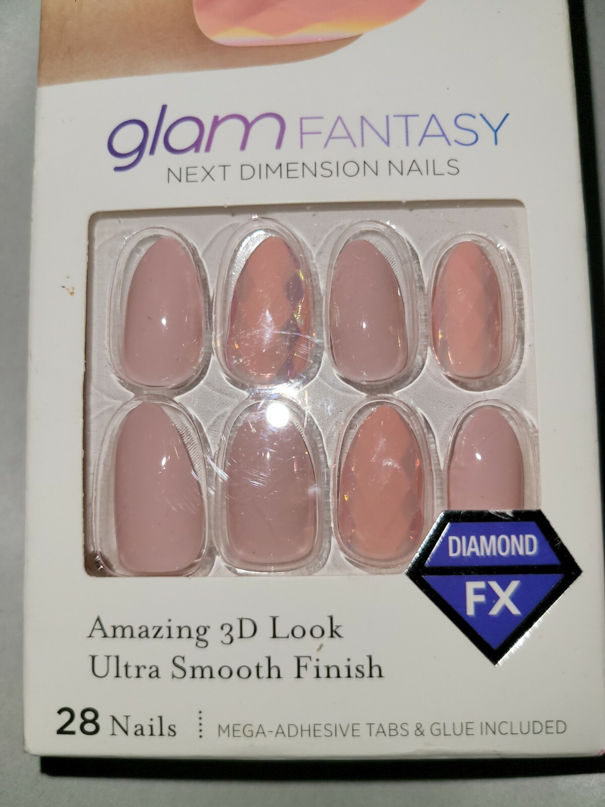 Kiss Glam Fantasy NEXT Dimension Diamond FX Nails Pink 76546