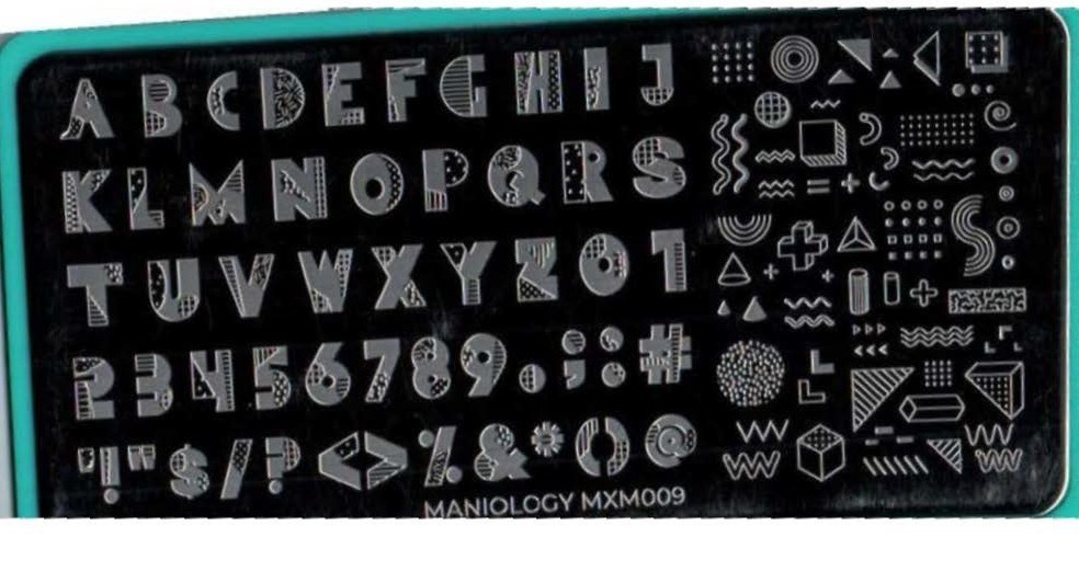 Maniology Nail Stamping Plate MXM009