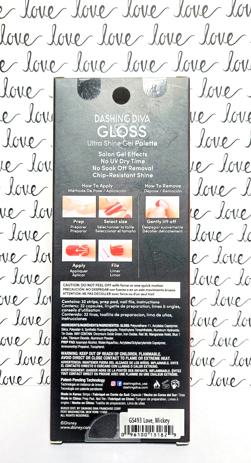New Dashing Diva Gloss Ultra Shine Gel Palette~ Love, Mickey