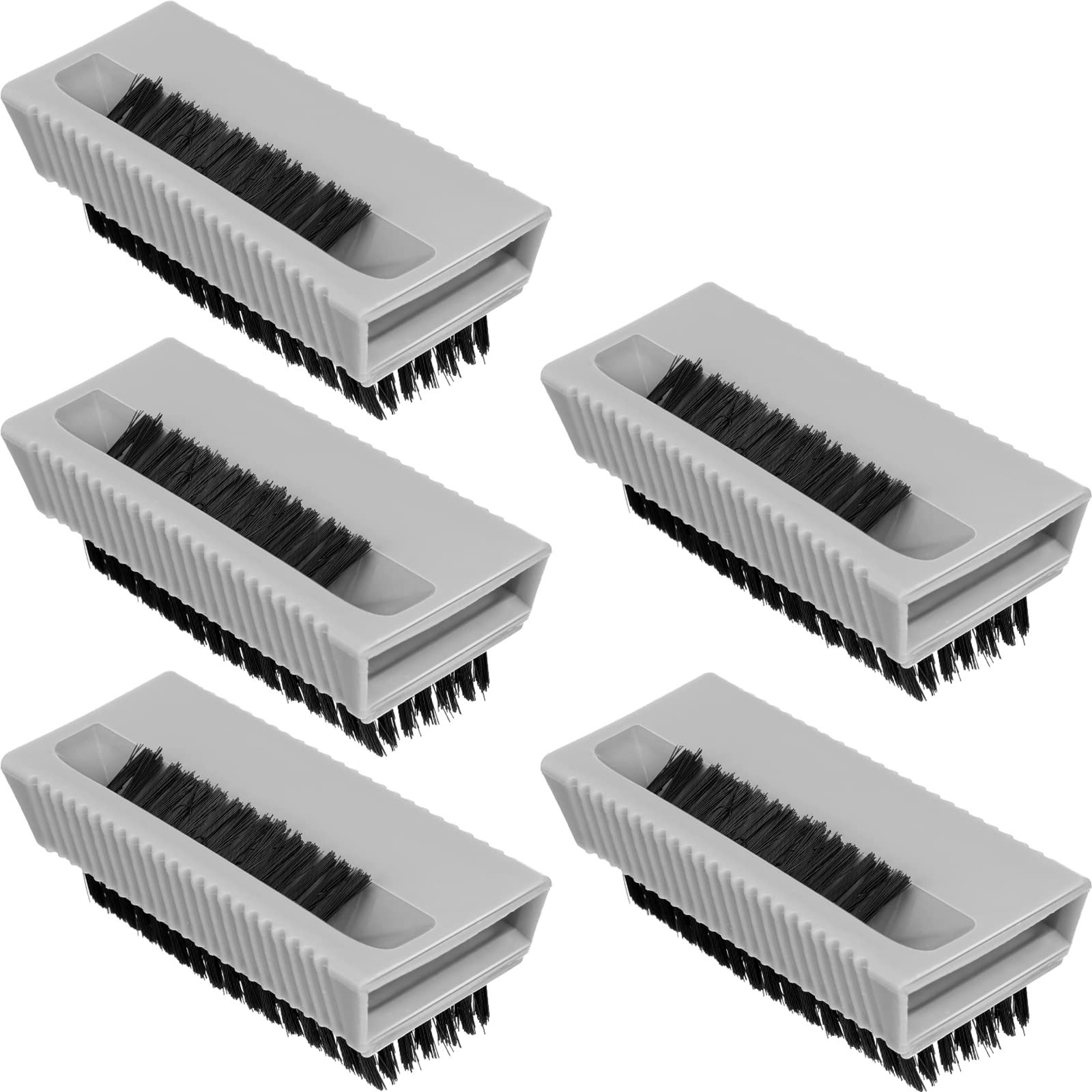 5 Pack Nail Brushes for Cleaning Fingernails & Hands – Heavy Duty Plastic Scrubb