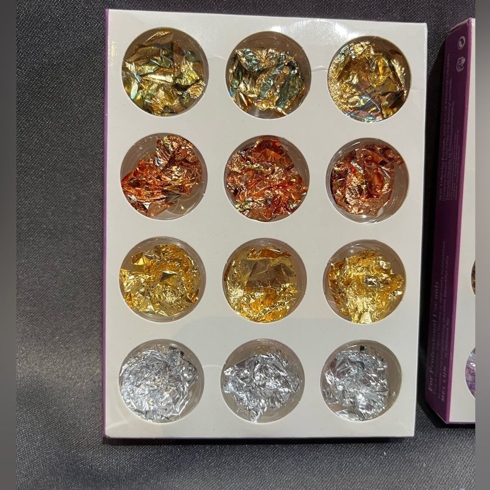 Lot of 36 – Different Colored Nail Art Foil Flakes – NWT