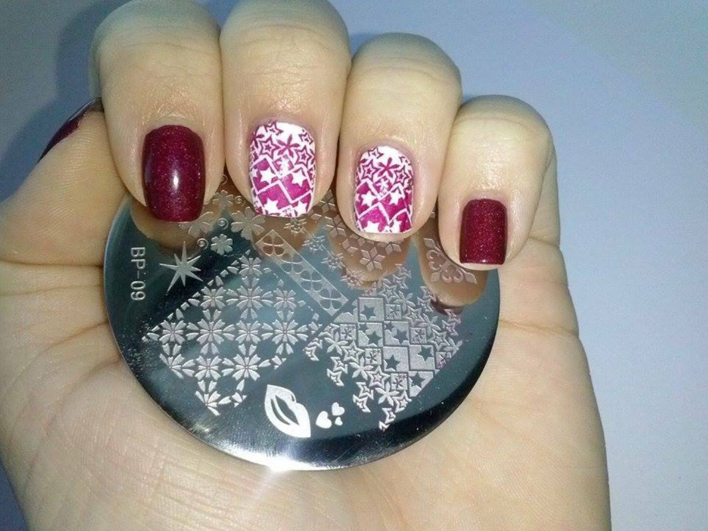Mix Patterns Nail Art Stamp Template Image Plate Stamper Scraper Kit BP 09