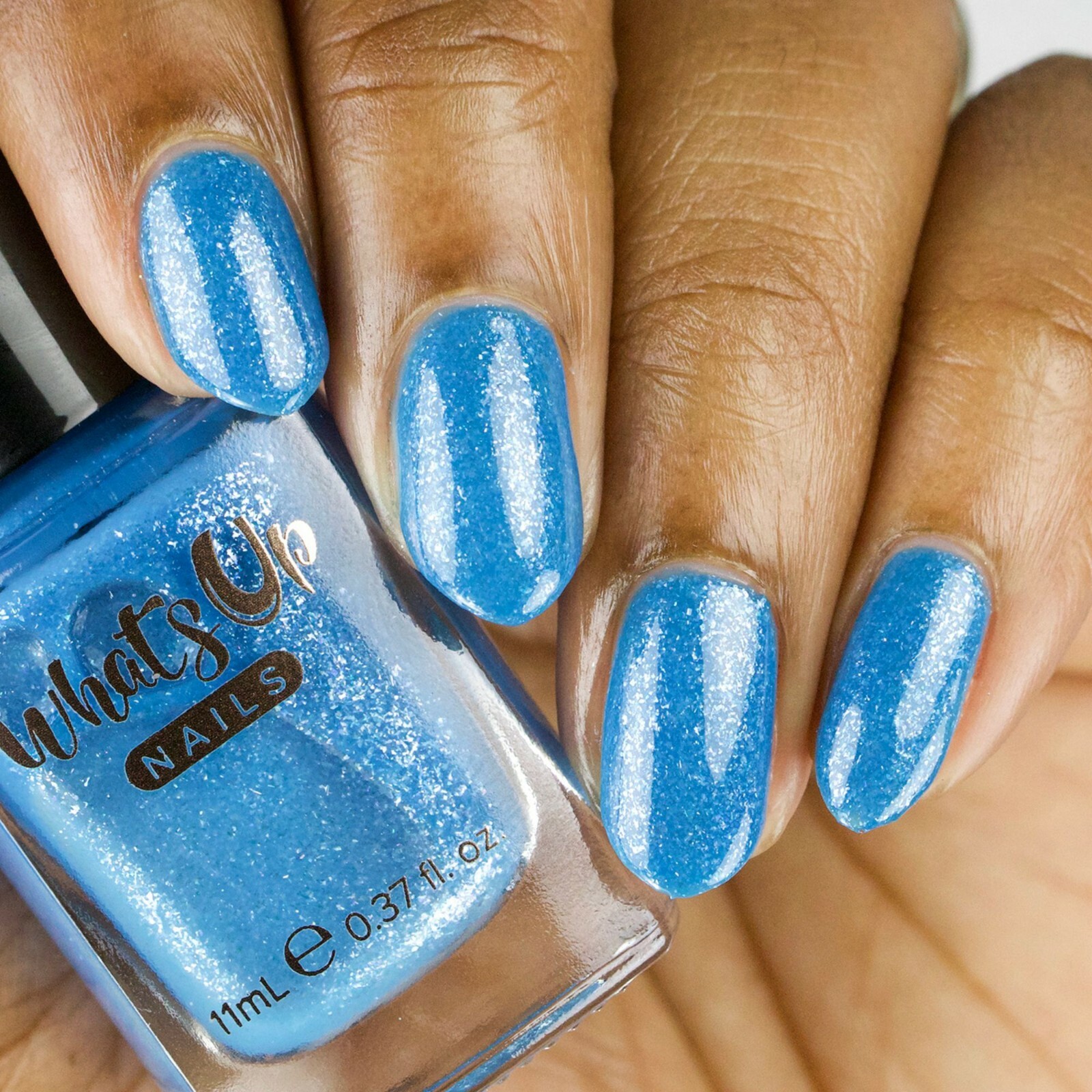 Slippery When Cold Regular Polish (Chrome Shimmery Blue), Polish for Nail Art