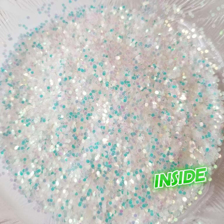 UV Sun Activated Glitter Shapes -1mm, 2mm or 3mm Dots – Orange Sherbet