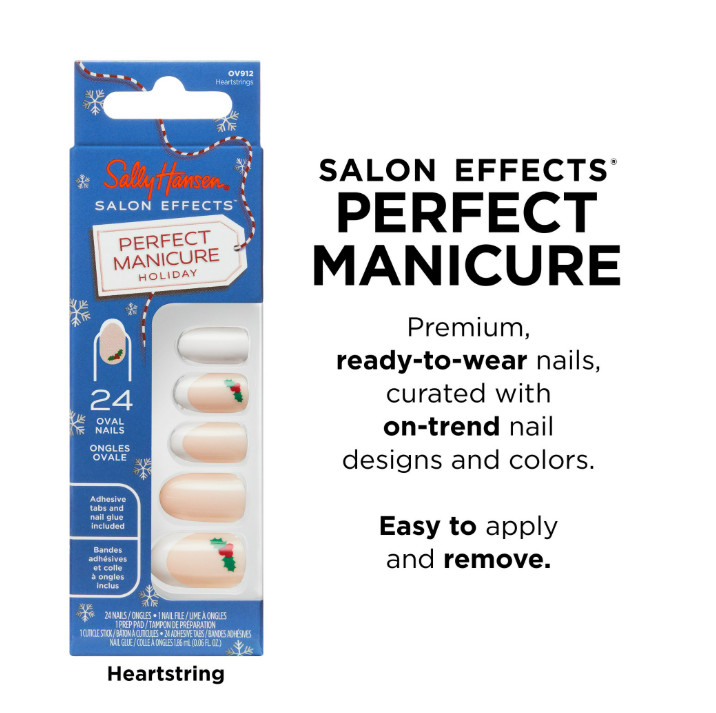 Sally Hansen Salon Effects® Perfect Manicure Holiday Heartstrings Press On Nails