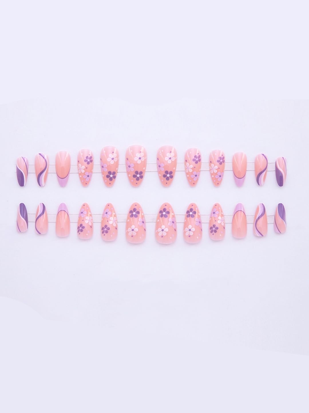 Secret Lives Premium Glossy Reusable Artificial Light Pink Color with white