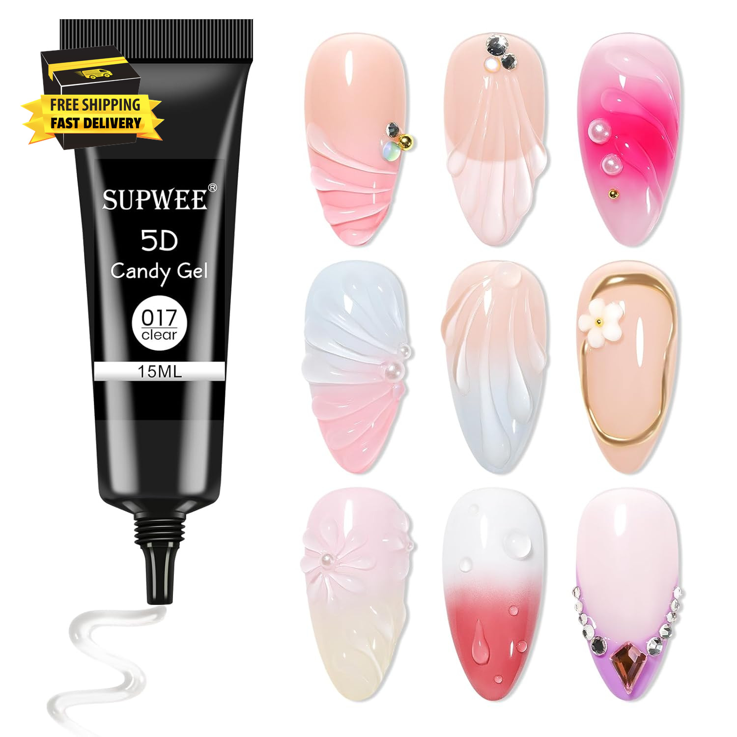 3D Nail Art Gel Clear Sculpting Gel for Nail Art Design DIY 3D Molding Gels for