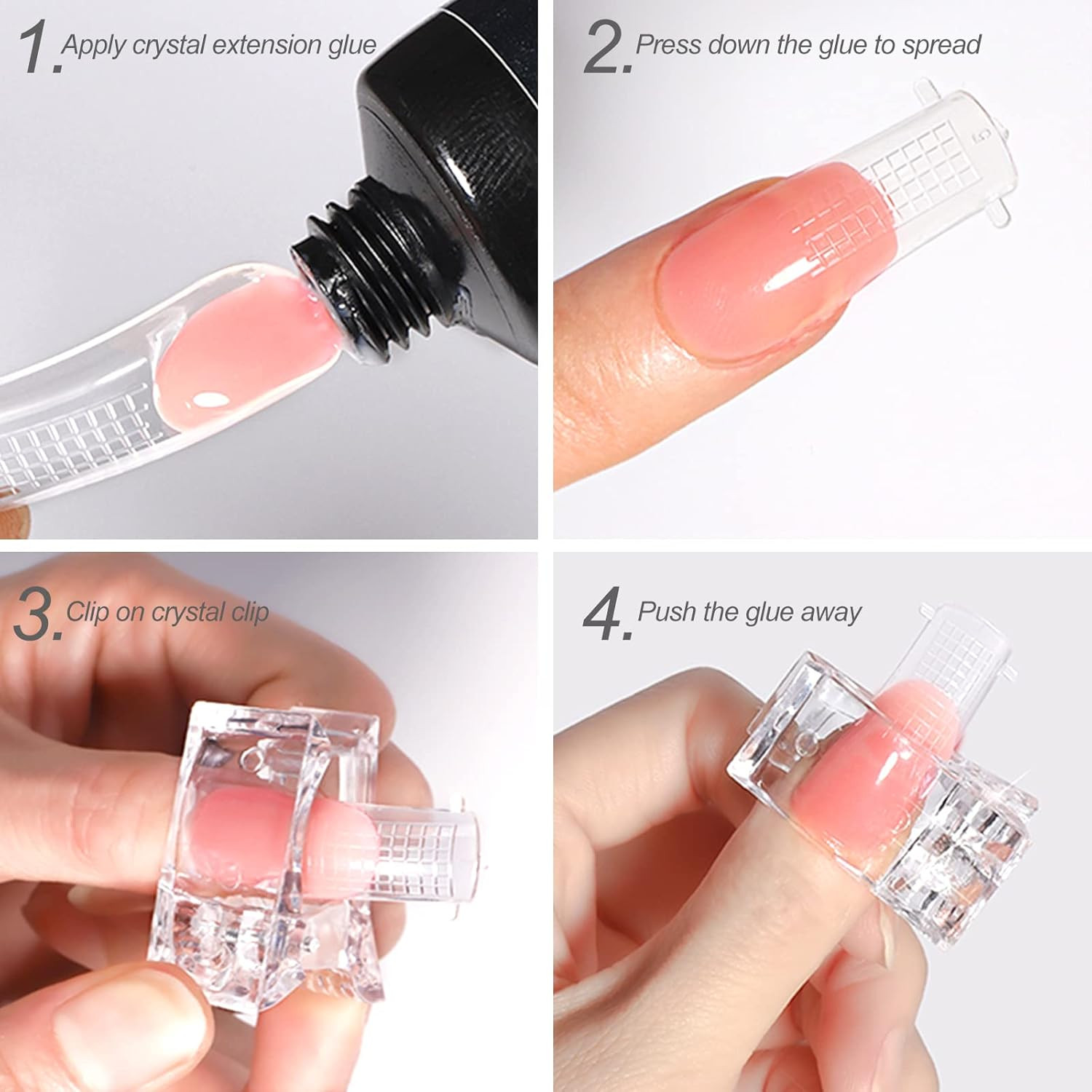 5PCS Nail Tips Clip Quick Building Poly Builder Gel DIY Extension Clamp Clips