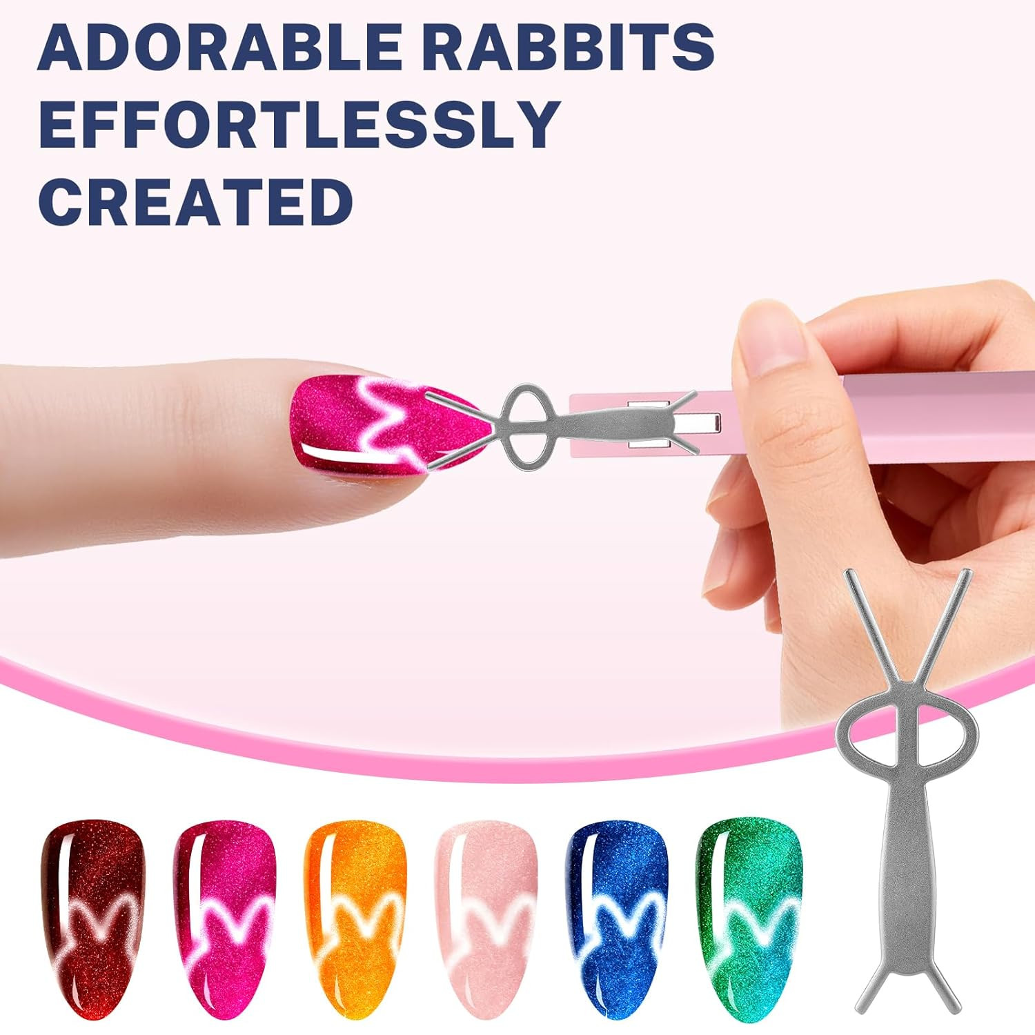 2026 Upgrade 3-In-1 Ring-Shaped Cat Eye Magnet for Nails Art,3 Creative Patterns